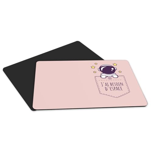 Set de table rose astronaute antidérapant pour éviter les taches