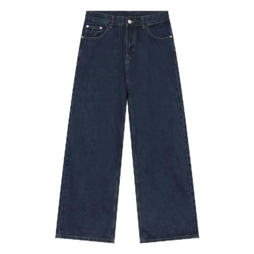 Jean amincissant bleu foncé style coréen quatre saisons mixte
