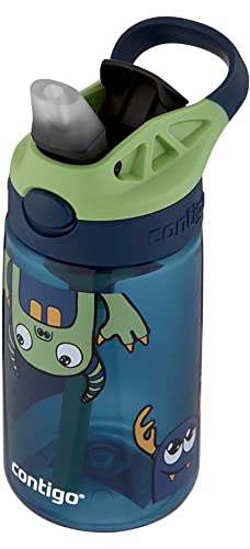 Image of Contigo Kids Straw Water Bottle with AUTOSPOUT Lid 14oz Monsters