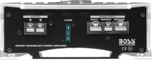 BOSS Audio Systems AR1500M Monoblock Car Amplifier - 1500 High Output, High/Low Level Inputs, Low Pass Crossover, Hook Up to Subwoofer for Bass