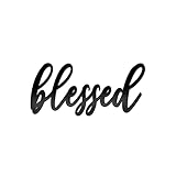 Yishobo Blessed Sign Wall Decor,Black Wall Signs-Home Decor Accents for Living Room and Bedroom 15.7...