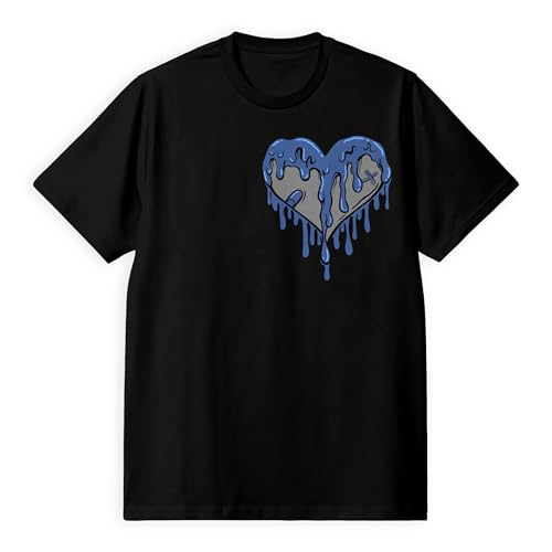 AJ 12 French Blue 12s Shirt, Dripping Heart, Shirts Match Sneakers 2D Sneaker T-Shirt Tee