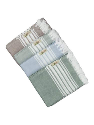 Image of RAMRAJ COTTON Pack Of 4 Cotton Bath Towel Set Crafted For Softness| Durability| And Comfortable Daily Use