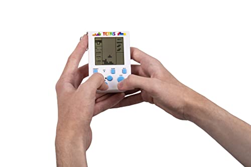 Tetris Keyring Handheld Arcade Game - Retro Mini Portable Handheld Tetris Game for Kids and Adults. Original Gameplay Including Original Tetris Sounds. Officially Licensed Tetris Game.
