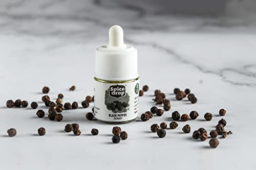 Image of Spice Drop Black Pepper Natural Spice Extract For Soups, Dishes, and Beverages | Authentic Taste | Made From Peppercorns | 5ml (180 Drops equivalent to 40 grams powder) | Vegan | Natural Herbs Extract | Non-GMO