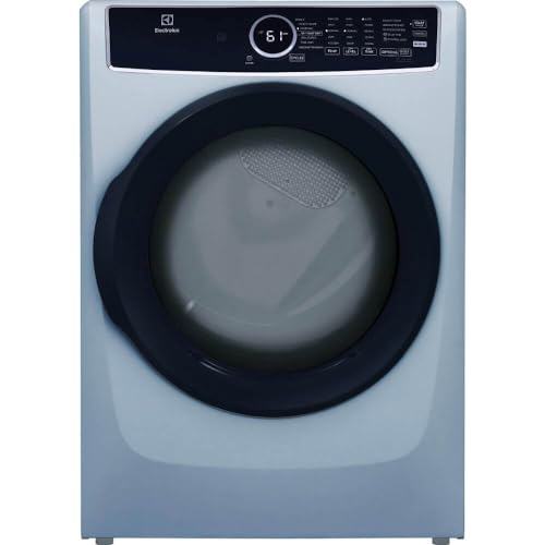 Electrolux 8 cu.ft. Electric Dryer Vented Front Load Perfect Steam Dryer with Instant Refresh in Glacier Blue ELFE7437AG