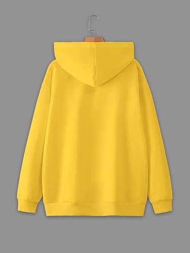 Image of Mack Jonney Solid Hooded Cotton Fleece Sweatshirt for Men-VMACK639116