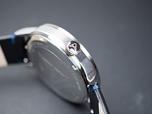 Montre Watch Altas Series boîtier argent brossé bracelet nylon bleu - 5