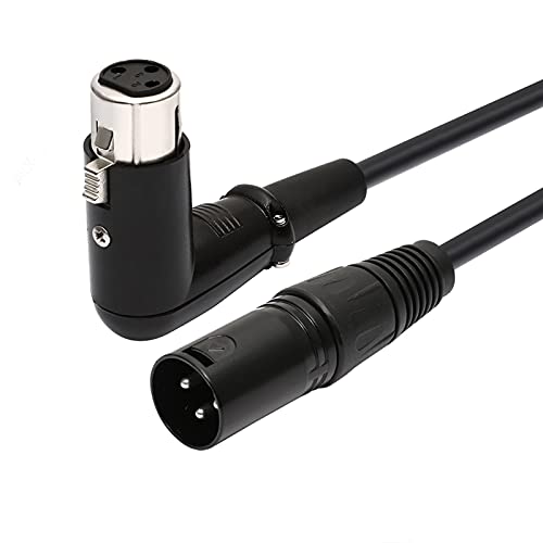Cavo XLR Femmina A Maschio (3 Pin) - Prolunga Per Microfono, Mixer, Casse - Nero, Schermato, 1 Anno Garanzia