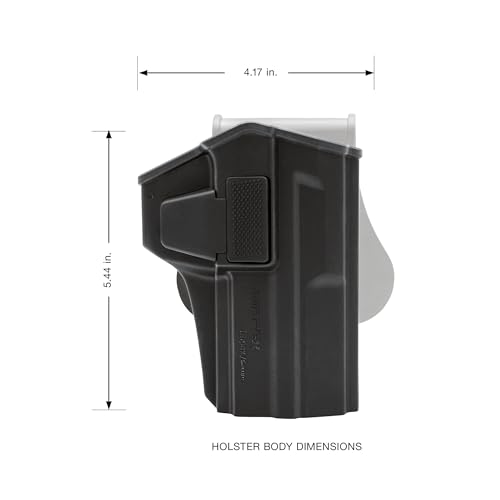 Image of P2P Secure 68P Paddle Holster (Right Hand) - OWB Carry Holster for CO2-Powered Less-Lethal Launcher