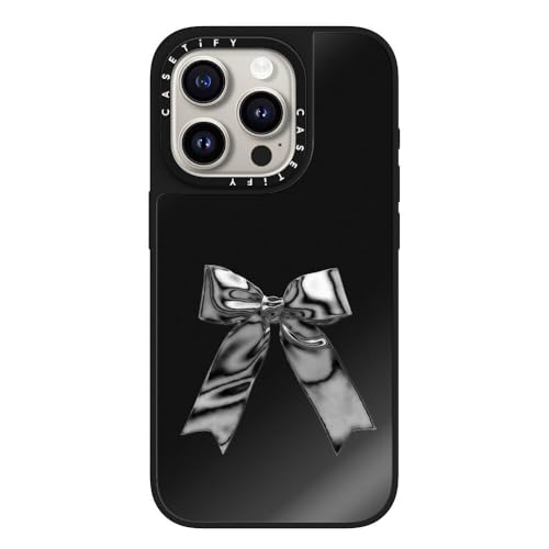 CASETiFY Magsafe Ή~[ iPhone 15 Pro P[X [ː / 1.5m̗NA / Magsafe ɑΉ] - Metallic Ribbon - ubN(ubNop[)