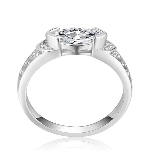 Moissanite Engagement Ring Marquise Cut 1 Carat Moissanite D Color VVS1 S925 Sterling Silver Eye of Horus Ring Promise Women's Wedding Ring Certificate3