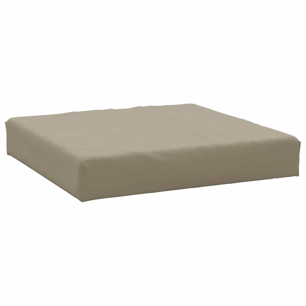 Cojín para palé, 2 piezas, color topo, tela Oxford, cojín de respaldo, 60 x 60 x 9,5 cm, 60 x 38 x 13 cm, impermeable, acolchado, ergonómico, suave, para jardín, balcón, terraza, interior y