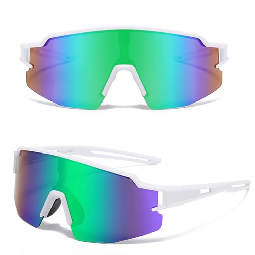 BECILES Occhiali da Sole da Ciclismo,Sportivi Occhiali da Sole con Protezione UV per attività all'aria aperta come ciclismo corsa arrampicata guida pesca golf sci