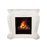 Télécommande Xaralyn Louis Cheminée Électrique Avec Cassette 600 - Habillage De Cheminée En Pierre Naturelle Blanche - Cheminée À Vapeur D\'Eau