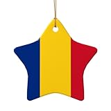 Facile à accrocher : la décoration en céramique blanche en forme d'étoile est livrée avec un ruban, prête à accrocher, vous pouvez accrocher cette jolie décoration de Noël à un sapin de Noël, des fenêtres ou des portes, etc