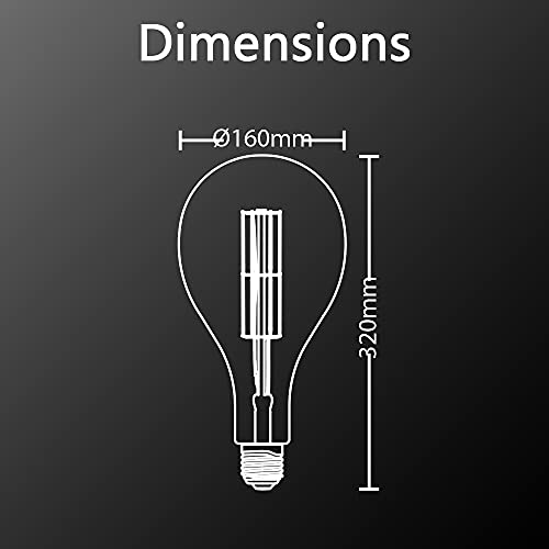 Grosse ampoule vintage E27 LED éclairage 320° sans zone d'ombre - 8