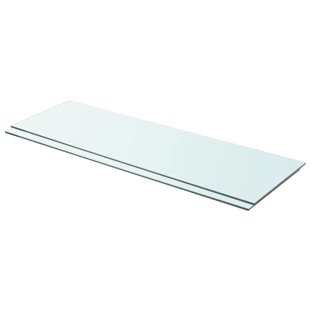 Badezimmer Regal Wandregal Küche Floating Shelves Regalböden 2 STK. Glas Transparent 90 x 30 cm für Wohnzimmer Küche Büro Badezimmer