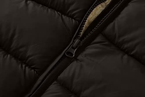 Anhdm Babys Boys Winter Coat Babys Girls Fleece Lined Warm Jacket Coats Hooded Down Coat Outerwear, B/Black,1-2T=Tag 90 #TOP4