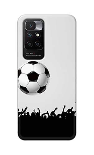 Image of Printed Hard Back Cover Case for Mi Redmi 10 Prime Back Cover (Football Icon) -1302