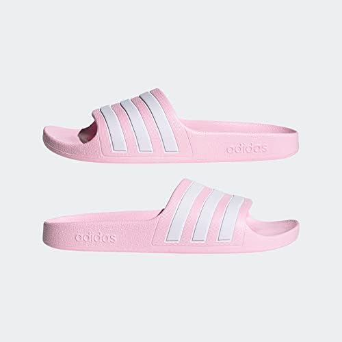 adidas Girl's Adilette Aqua Slides (Toddler/Little Kid/Big Kid) Clear Pink/White/Clear Pink 6 Big Kid M | Image 7