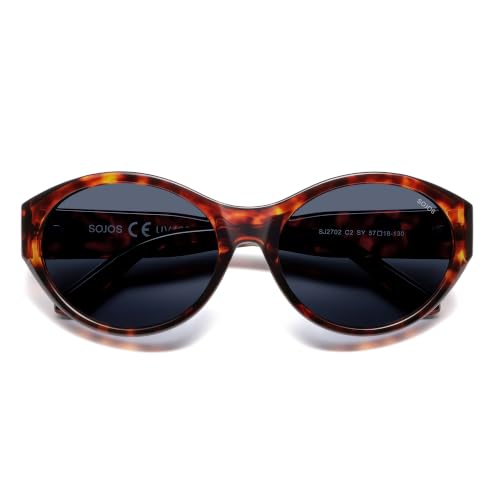Image of SOJOS 2026 Trendy Oval Polarized Sunglasses for Women Classic SJ2702
