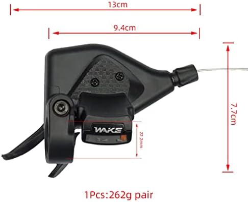 CYSKY Bike Shifters 1 Pair 3x7 3x8 3x9 Speed Mountain Bike Gear Shifters 21 24 27 Speed Set Visible Optical Gear Display Indicator With Gear Cables Road Bike Mtb Bicycle Bike Shift Combo