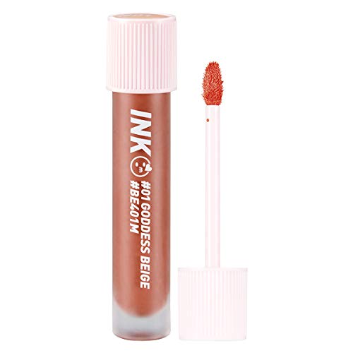 Peripera Ink Matte Blur Lip Tint | High-Pigmentation, Long-Lasting, Smudge-Resistant, Precision Tip | Goddess Beige (#01), 0.13 fl oz