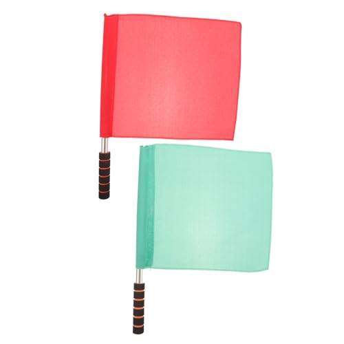 FOYTOKI Flag for Competition 2pcs Hand Signal Referee Flags for Soccer Referees