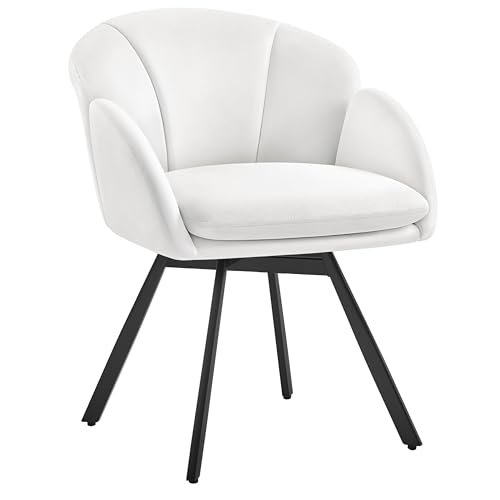 Abician Chaises de Salle à Manger Fauteuil en Velours Chaise Pivotante à 360° avec Accoudoirs Rembourrée Pieds Métal pour Salle à Manger Cuisine Salon...