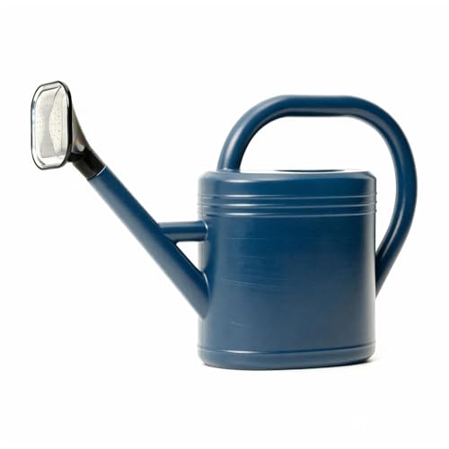 Bamworld 3L Watering Can Durable Plastic 1 Gallon Plant Watering Can Outdoor with Removable Nozzle Drip-Free Sprinkler Head Made from Recycled Plastic Blue (3 Liters)