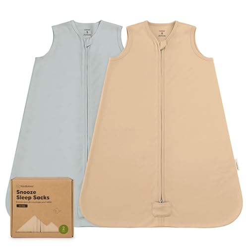 Image of 2-Pack Baby Sleep Sacks, Zipper Wearable Blanket - 0.5TOG Organic Cotton, Lightweight,Soft Cozy Infant Sleeping Sack 3-6 months,Easy to Wear Small Newborn Transition Swaddles Sleepsacks(Toasty, S)