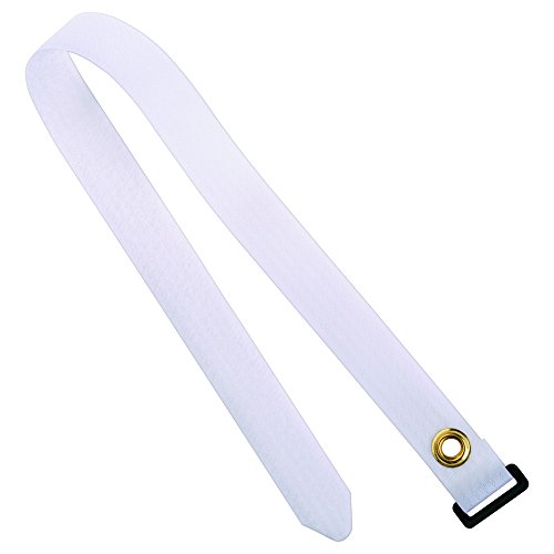 Panduit UGCTC5S-X10 Ultra-Cinch Hook & Loop Tie with Center Mount Grommet, 18.0-Inch Length, White (10-Pack)