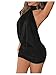 SOLY HUX Women's Halter Mini Dress Y2k Backless Bodycon Club Night Cocktail Dresses Plain Black Small