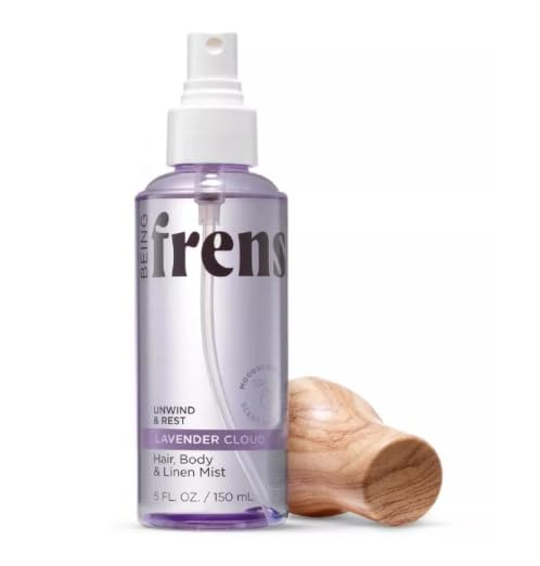 Being Frenshe Lavender Cloud Hair, Body and Linen Mist Spray with Essential Oils, 5 Fluid Ounces