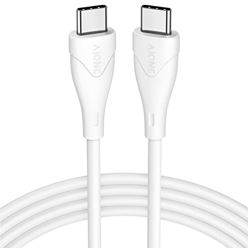 Aione Câble USB C vers USB C 2M, 60W PD Cable USB C Charge Rapide, Câble USB Type C Compatible avec Samsung Galaxy S22Ultra/S21/S20/Note10/20, MacBook Pro21/20 iPad Pro/iPad Air,Google Pixel,Switch Cover