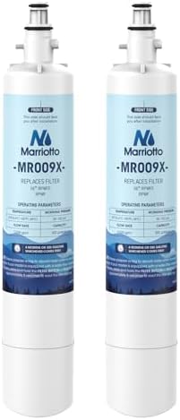 MARRIOTTO Replacement for GE® RPWFE, RPWF (Built-in CHIP) Refrigerator Water Filter, Compatible with GFE28GELDS, PFE28KELDS, PFE28KYNFS, GFD28GELDS, GYE22HMKES, GFE28GYNFS, GFD28GYNFS, Pack of 2