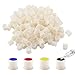 600pcs Plastic Tattoo Ink Cups, Tattoo Ink Pigment Cup,Disposable Silicone Eyebrow Lip Eyes Tattoo Cup (White)