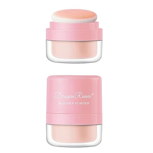 Polvo suelto para mejillas, colorete natural con suave pompón de hongos