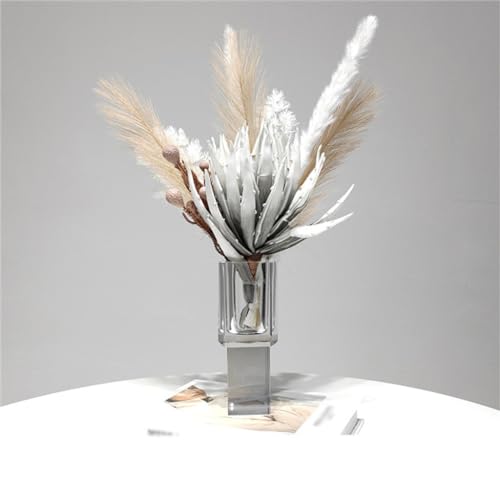 Flores simuladas de mesa con jarrón para decoración de salón de casa 4
