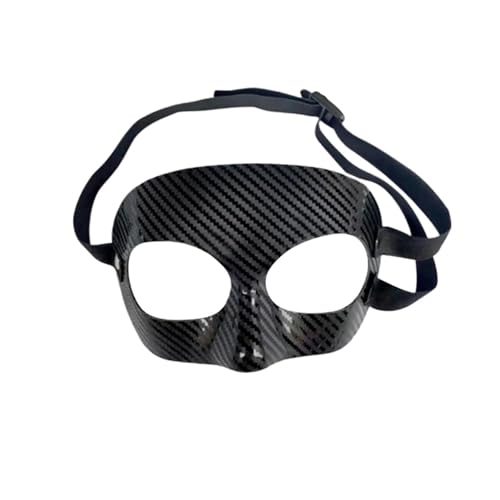 Fnacuody Basketball Training Mask Basketball Mask Face Guard for Broken Nose Adults for Football Soccer Sports Accessories(Black Big Eyes Upper face)