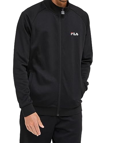FILA Men's Classic Zip Jacket, Black, X-Small