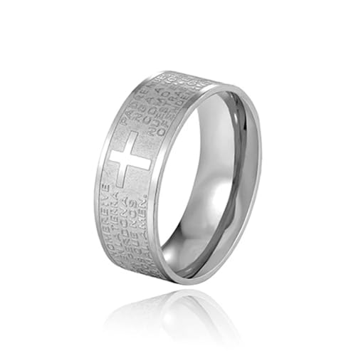 Anneau chrétien personnalisé avec croix finitions or et argent