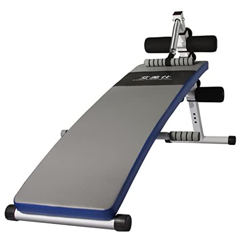 BeTlreo Tablero Abdominal, Equipo Plegable Casa Multifuncional Fitness Facture Flexing Abdominal Músculo Entrenamiento Fitness Banco Inclinado con Tensor, Altura Ajustable
