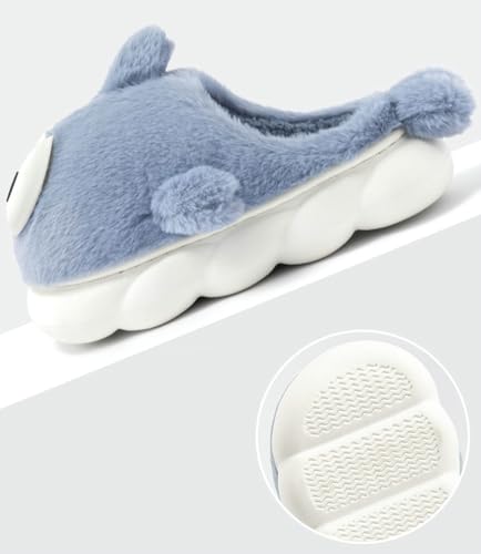 Plush Home Slippers for Men Women Cartoon Fish Animal Cotton Slippers, Winter Indoor Warm Soft and Comfortable Thick-soled Shoes4