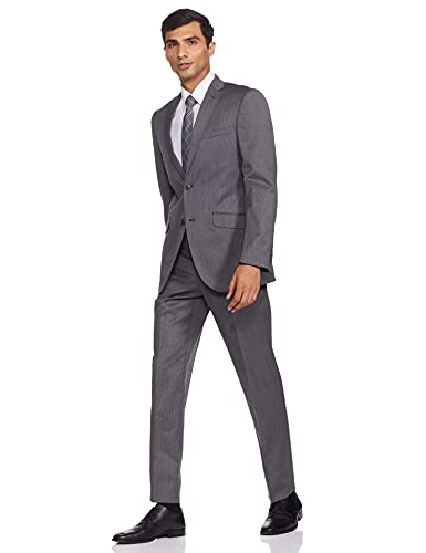 Image of Raymond Men's Wool Blend SB2 BTN Notch Lapel Floating Suit-1 Dress Set