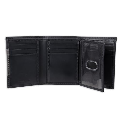 Dickies Men's Leather Extra Capacity Trifold Wallet Black2