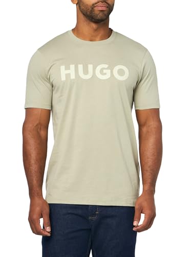 Hugo Men's Print Logo Short Sleeve T-Shirt, Seagrass, Medium