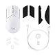 HyperX Pulsefire Haste 2, Wireless Gaming-Maus, Dual Mode (2,4 GHz/Bluetooth), 26K Sensor, 26.000 DPI, Bis zu 100 Std Akkulaufzeit, 6 Programmierbare Tasten, RGB, PC/PS5/PS4/Xbox-kompatibel, Weiss