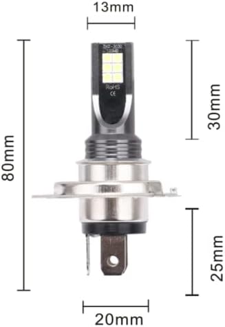 Headlight Led H3,2Pcs LED Headlight Bulb, 2525 12LED Car Vehicle Headlight replacement for H3 Headlamp Bulb DC12V 24hite 6500K 7500K